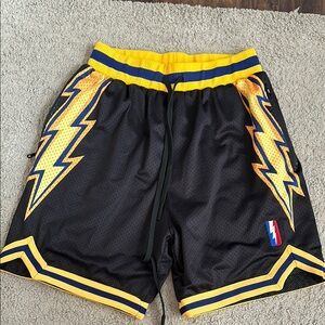 COPY - men’s size medium Collect and Select black and yellow thunderbolt shorts